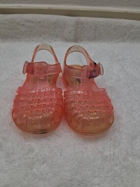 Cat & Jack Glitter Jelly Sandals - Coral Pink